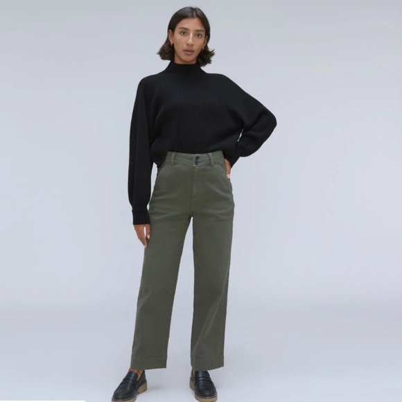 Everlane Denim - Everlane green organic wide leg pants